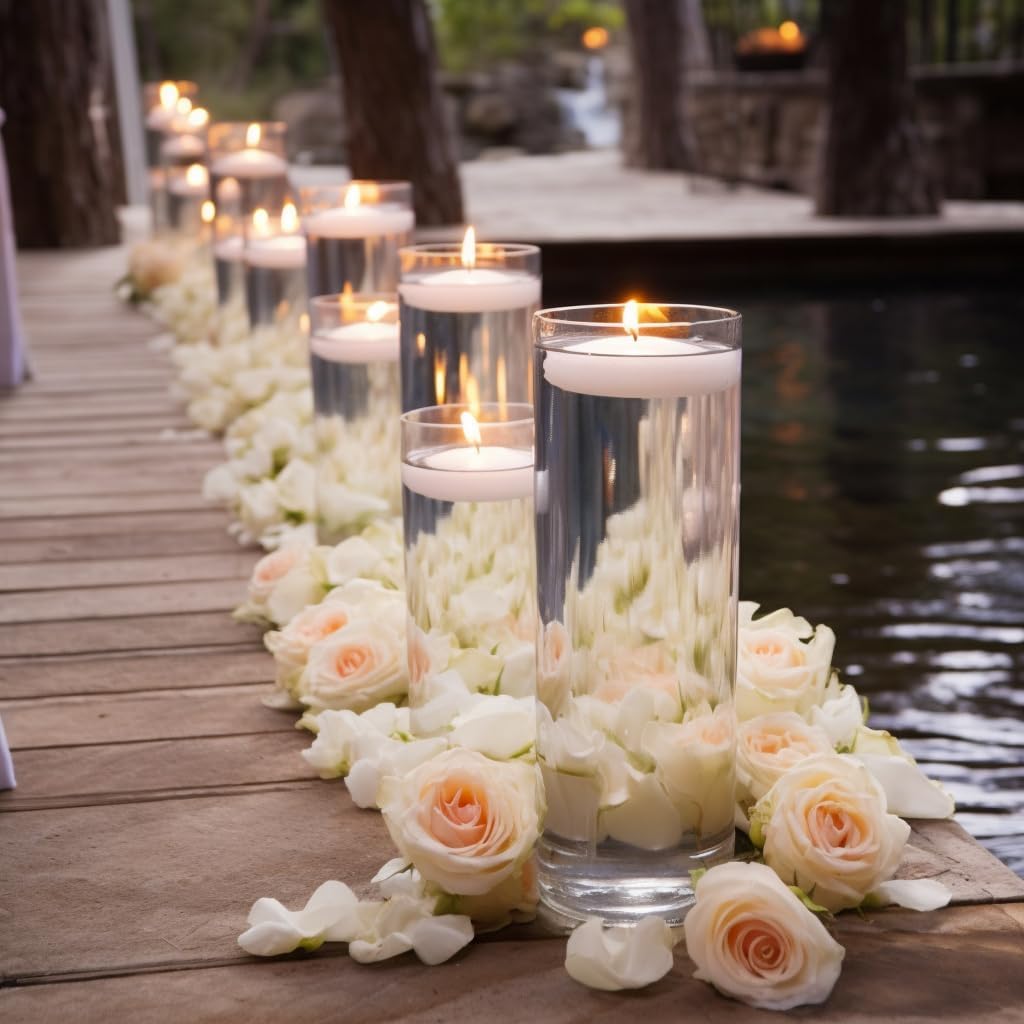 Capaniel soft glow floating candle during evening activities enhances mood for baths or dinners.