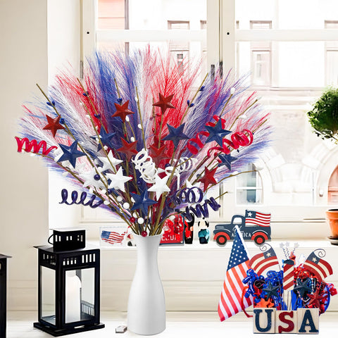 Caplidou office desk and living room decor with vibrant patriotic color.