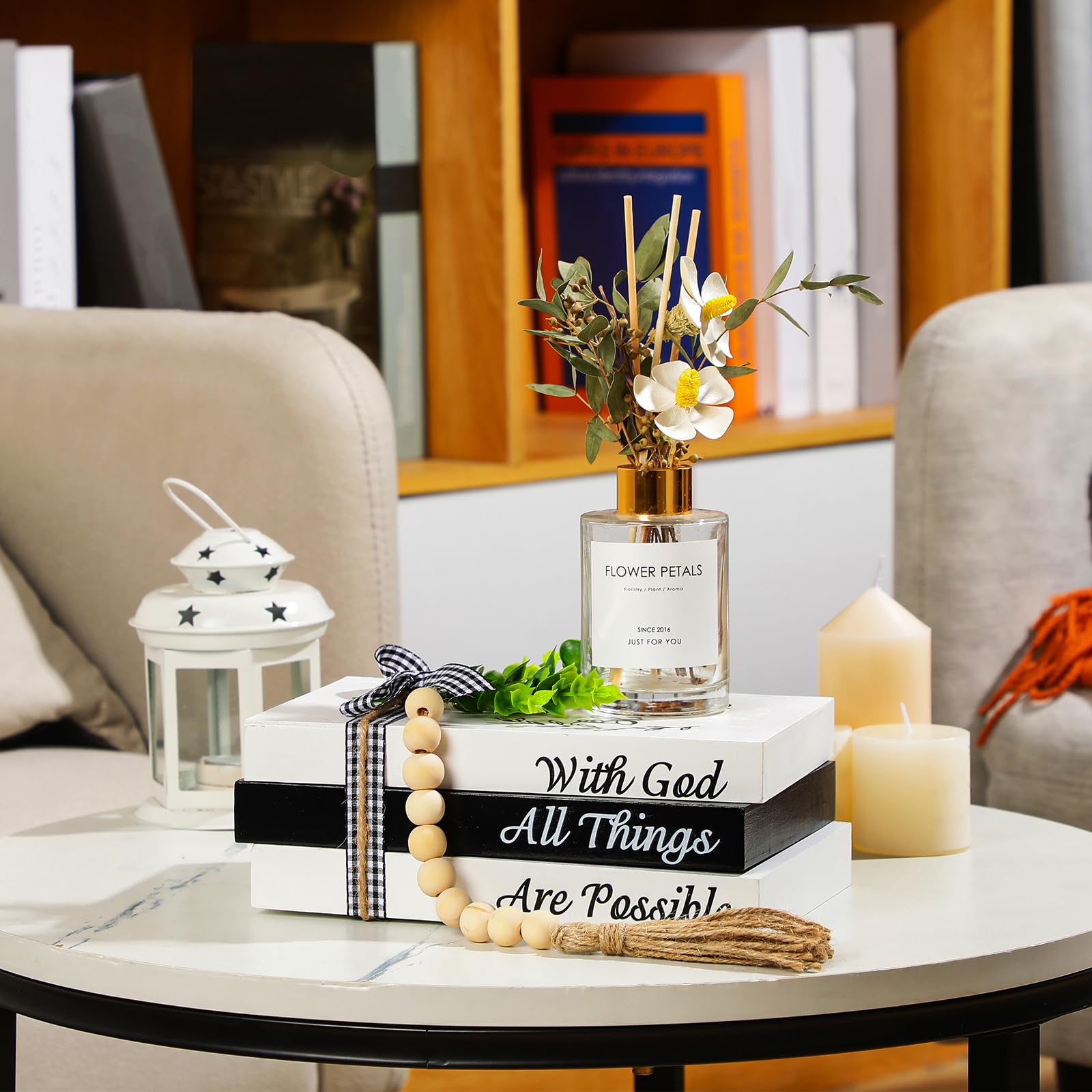 Capoda cozy table display elevates your coffee table aesthetics.