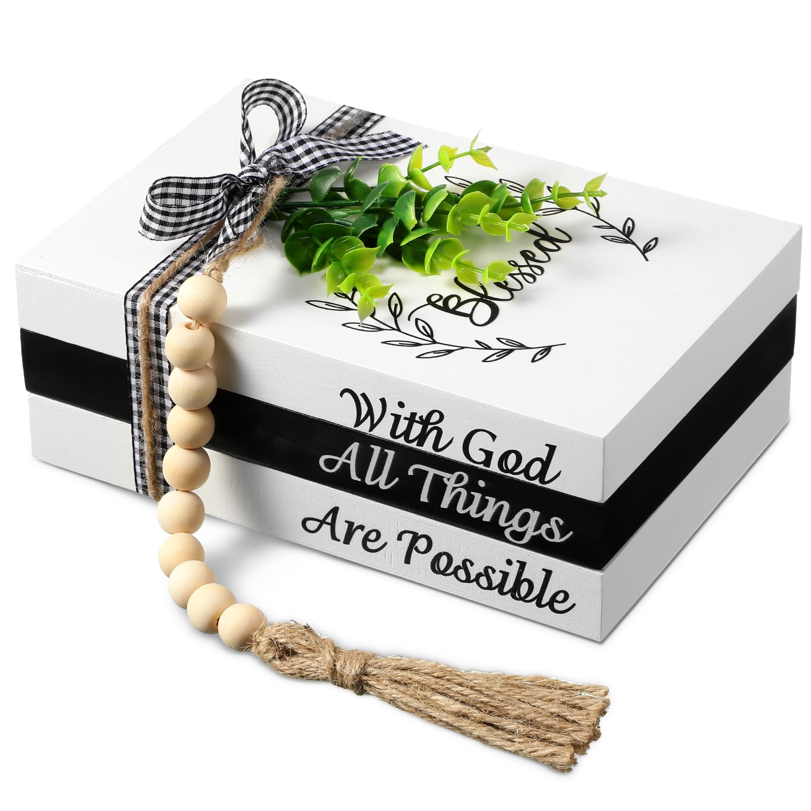 Capoda decorative books farmhouse stack on a coffee table for rustic charm.