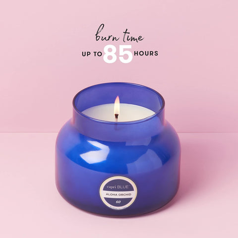 Capri Blue Aloha Orchid scent combines jasmine, orchid and gardenia for floral ambiance.