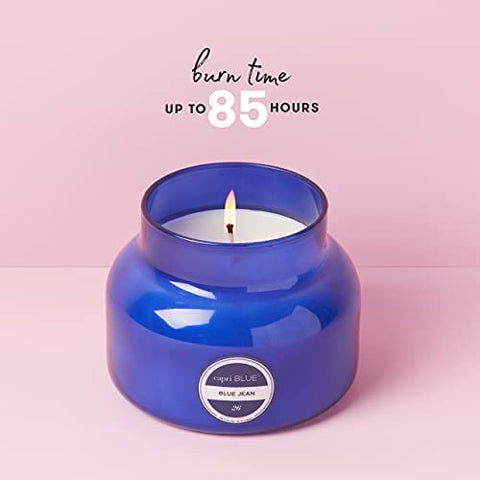 Capri Blue Blue Jean aroma features citrus, white musk and patchouli.