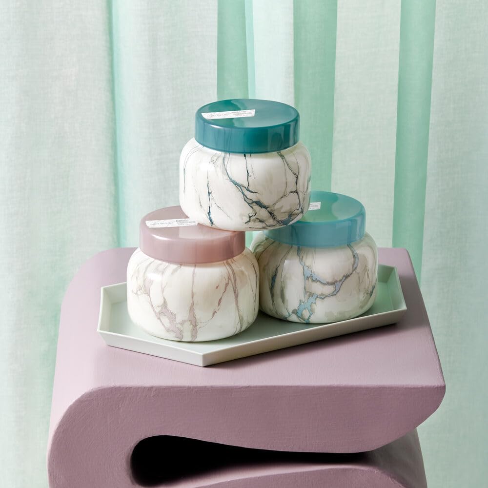 Capri Blue decorative jar candle enhances shelf display