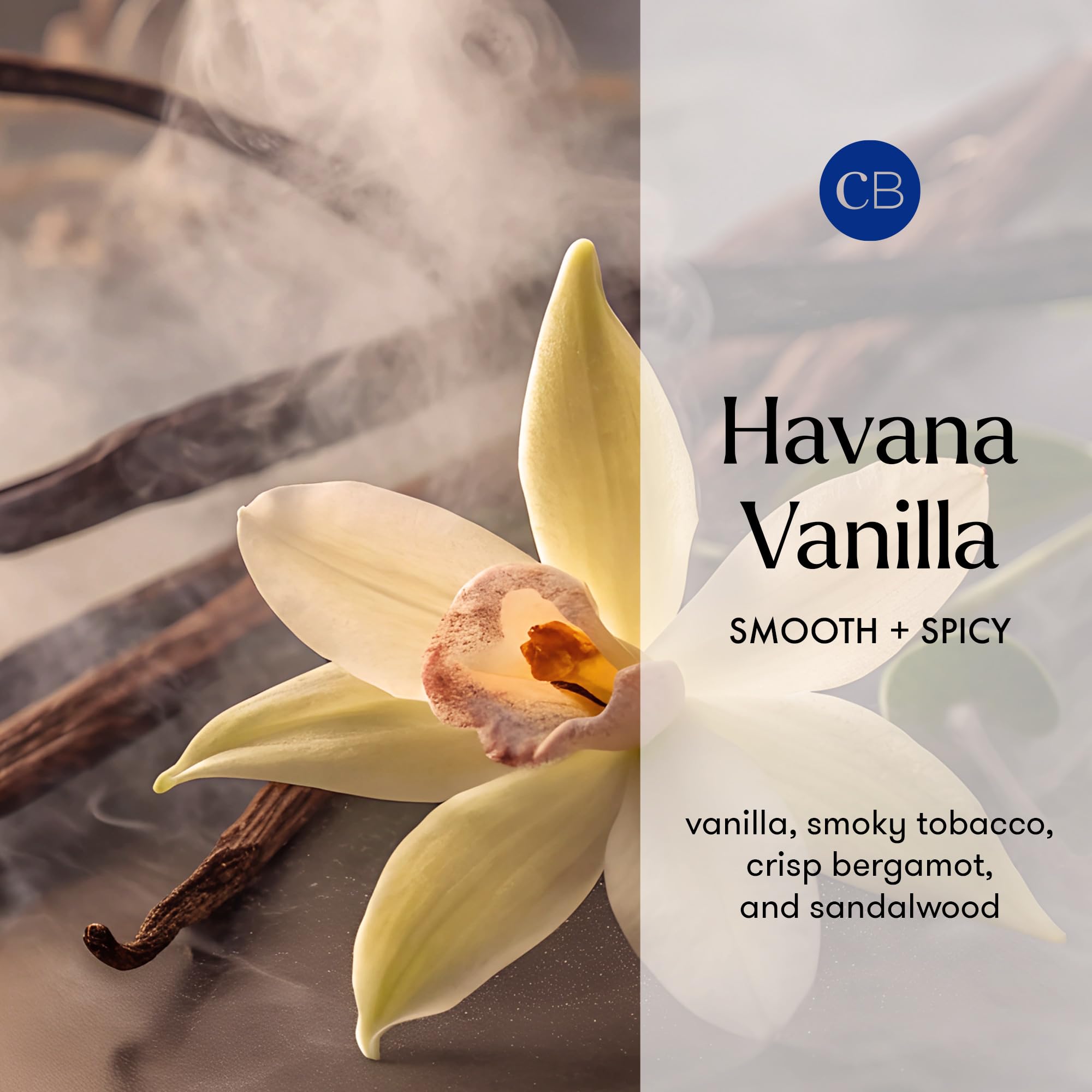 Capri Blue Havana Vanilla glass bottle serves as chic home decor