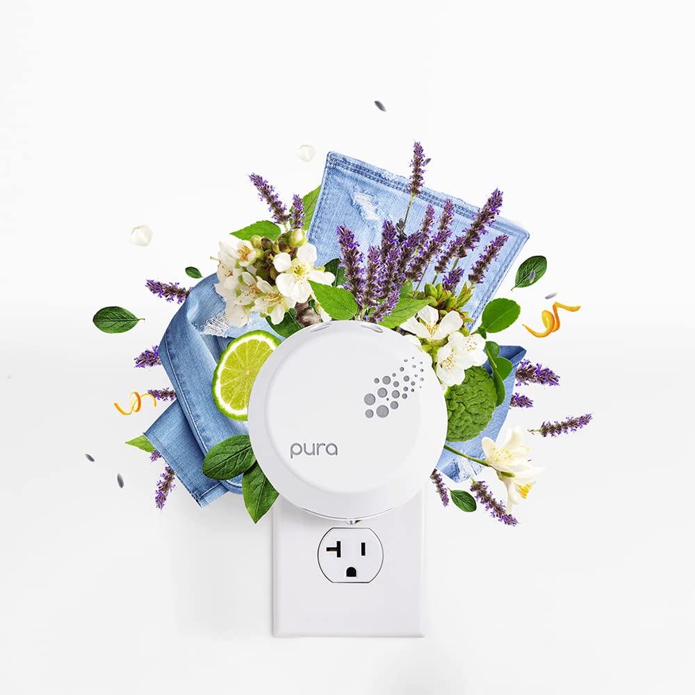 Capri Blue Blue Jean refill shown with diffuser for a cozy, inviting mood