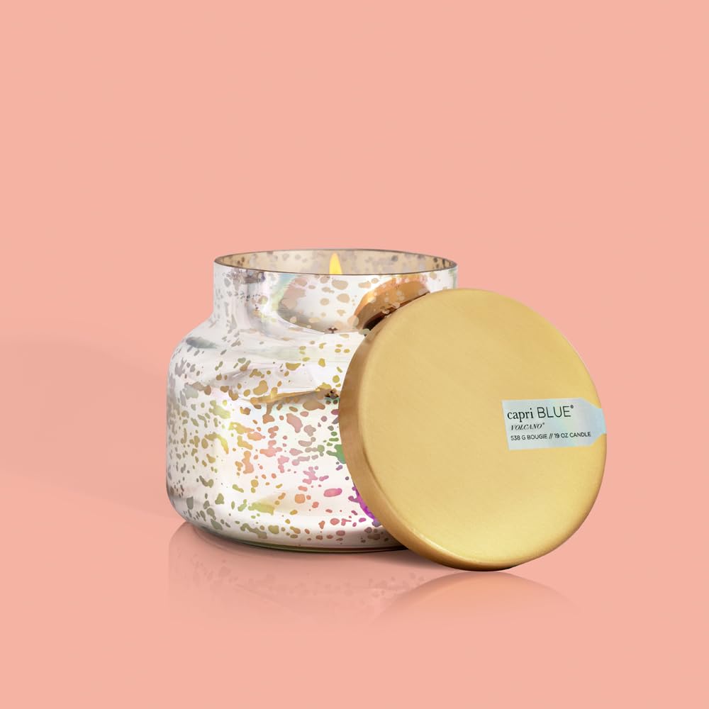 Capri Blue soy wax blend jar features clean burn.
