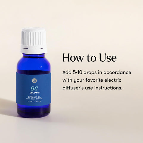 Diffuser-ready Volcano scent drift from Capri Blue refill