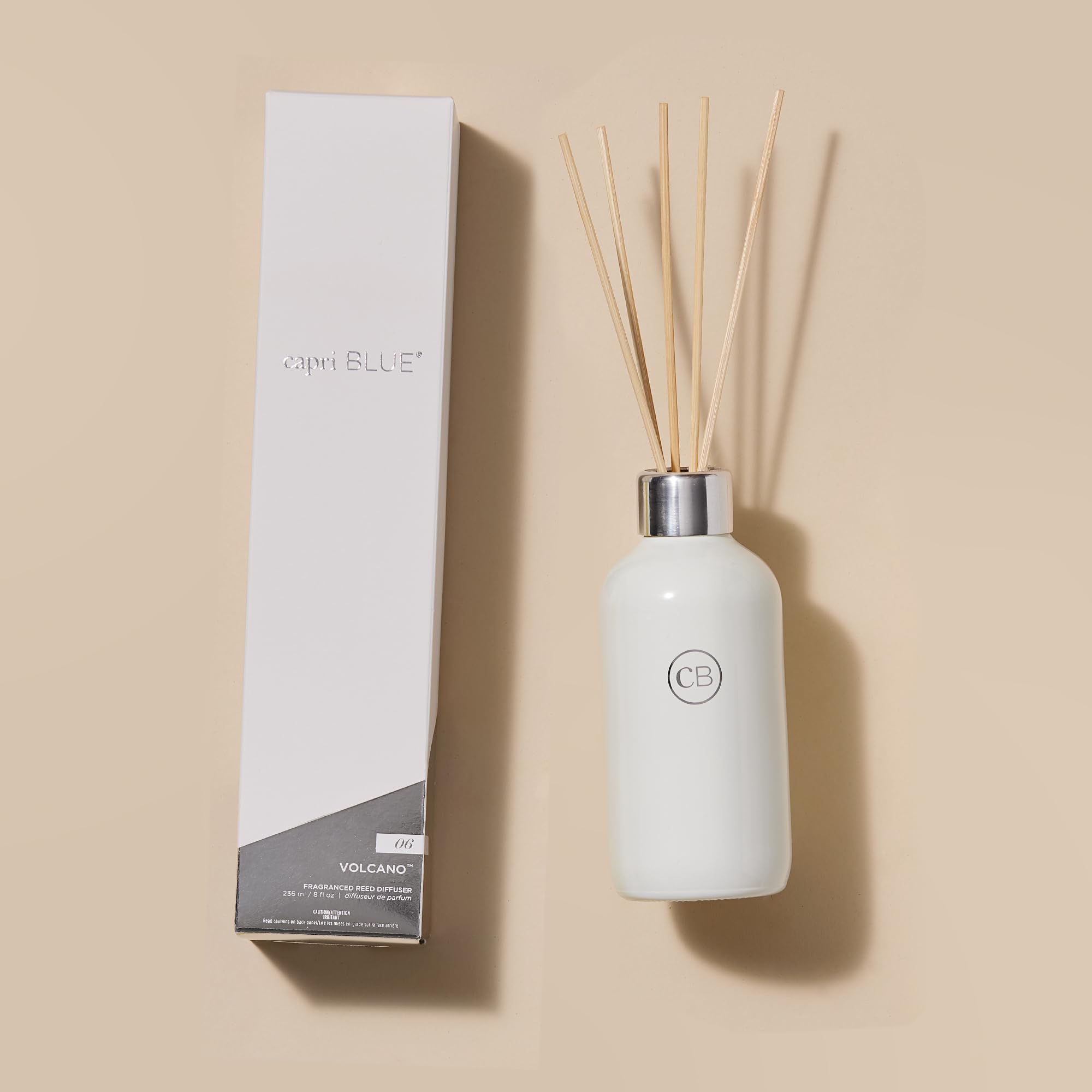 Capri Blue Volcano reed diffuser sticks ready to scent a room without flames