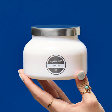 Capri Blue Volcano soy wax blend delivers long-lasting fragrance.