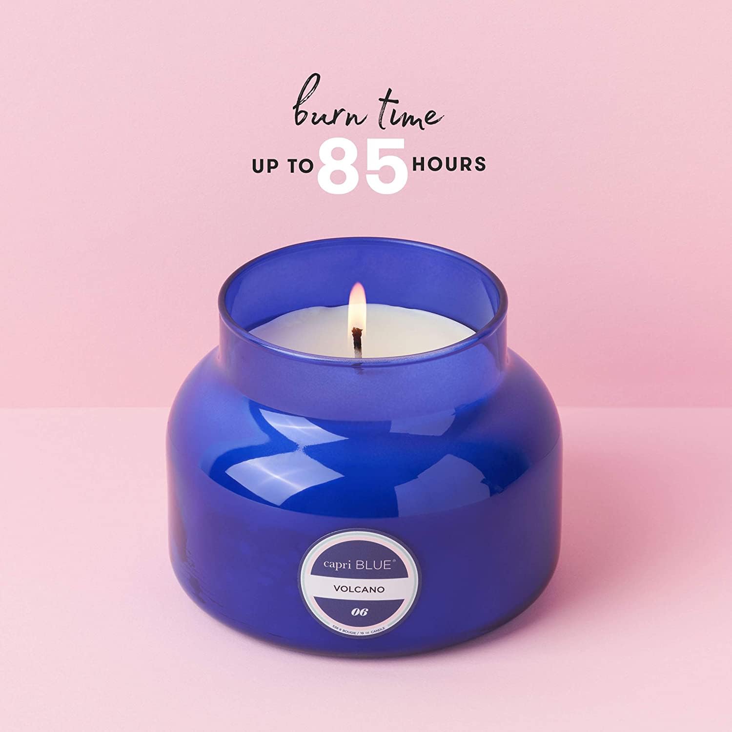 Capri Blue Volcano wax blend detail highlights clean burn and rich aroma.