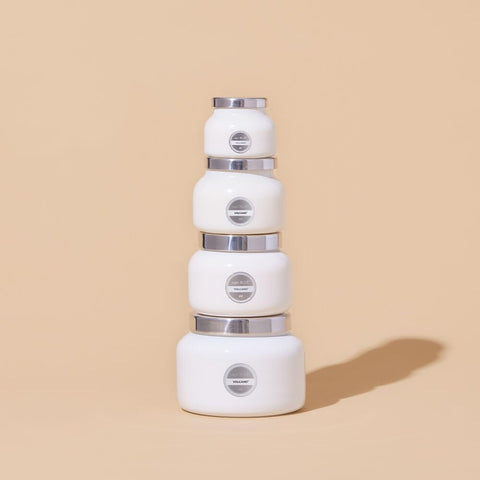 Capri Blue Volcano white glass jar adds chic decor to spaces