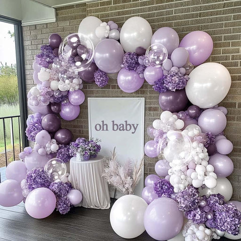 Captank matte white balloons provide modern, subtle decor