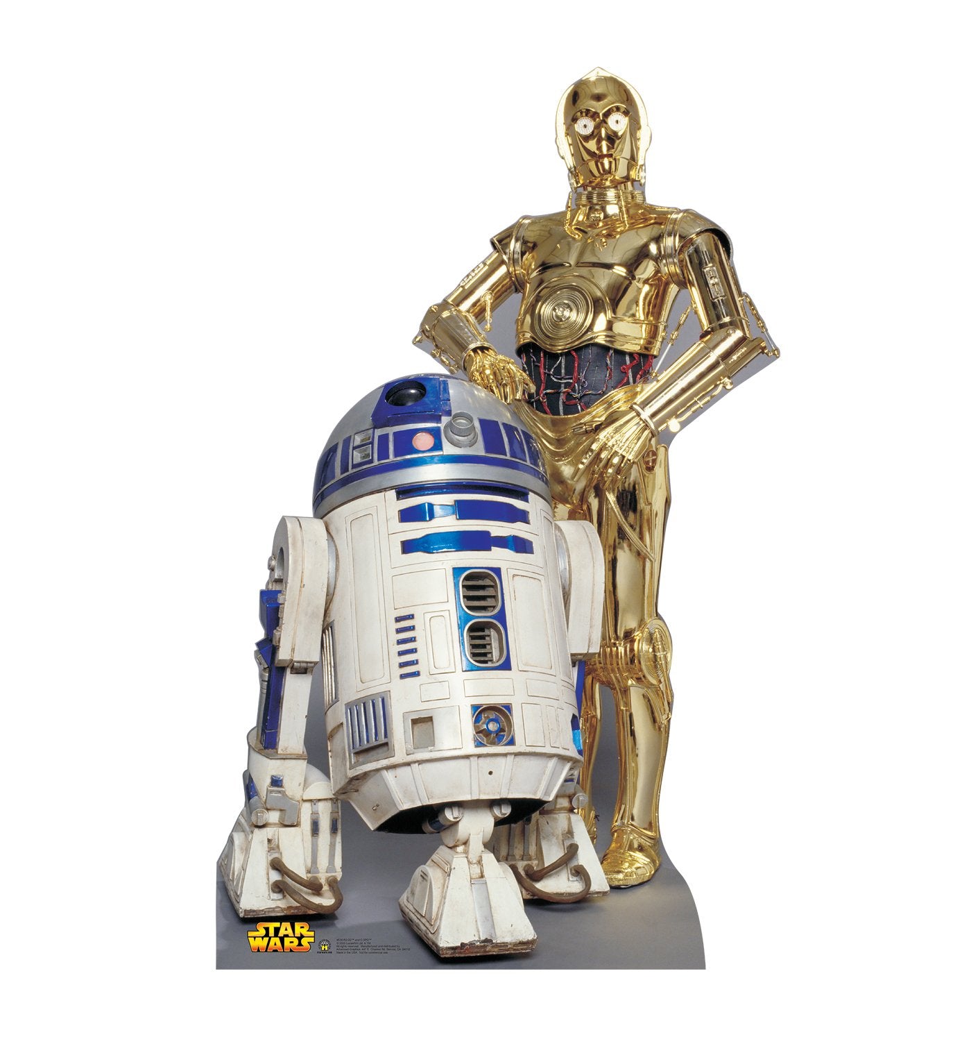 Cardboard People R2-D2 and C-3PO life-size cutout standee for photo moments