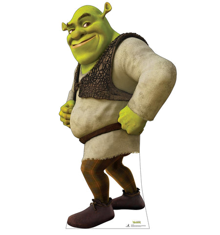 Cardboard People Shrek life-size cutout standup creates a dramatic party photo moment.