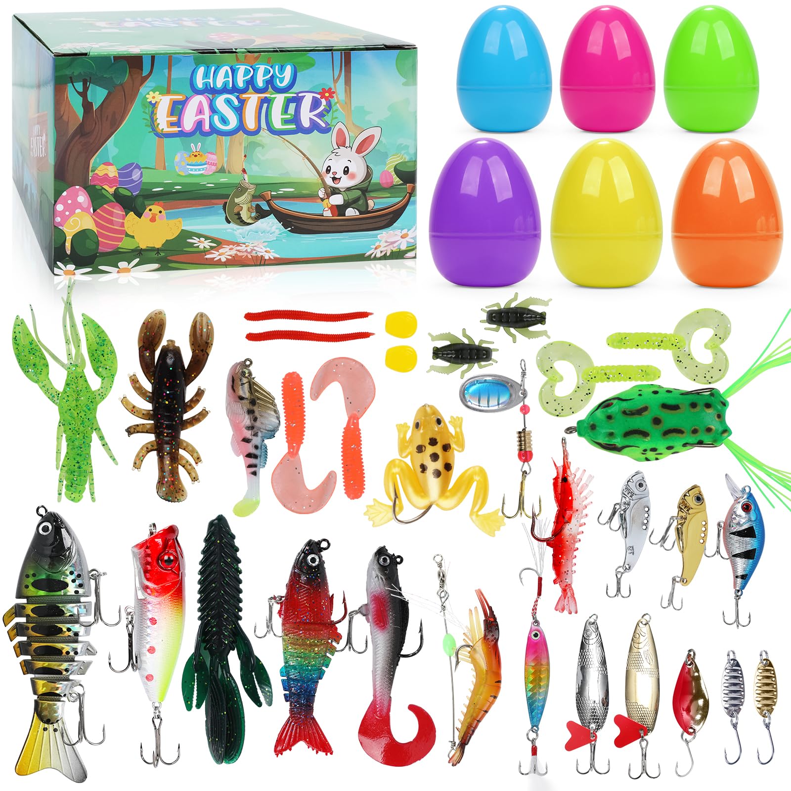Care Royal Easter eggs filled showing candy-free egg hunt appeal and lure reveals