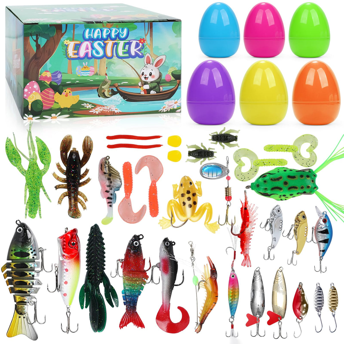 Care Royal Easter eggs filled showing candy-free egg hunt appeal and lure reveals