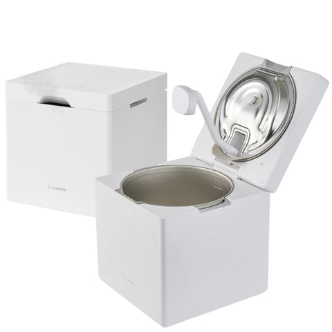 Carepod Cube Plus X50V humidifier front view with stainless steel, easy maintenance.