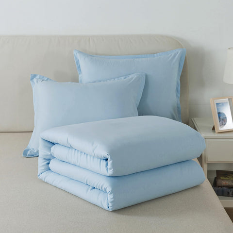 Caressma light blue comforter care instructions help maintain softness and longevity