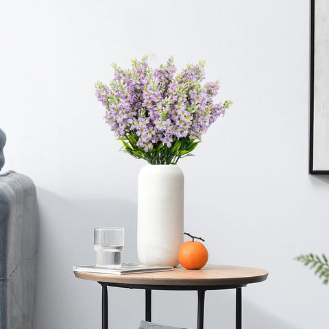 Carfoeny lilac silk flowers outdoors with UV resistance for exterior decor
