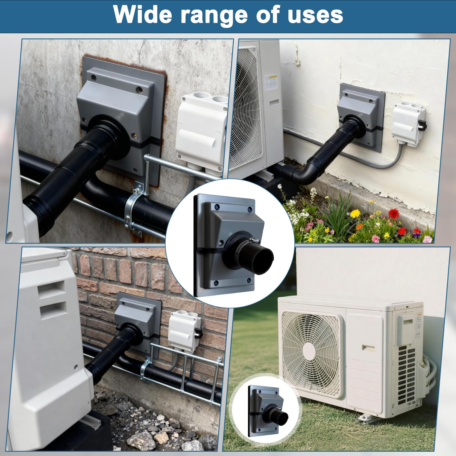 Cargly cover suited for brick, drywall, and uneven walls for versatile installs.