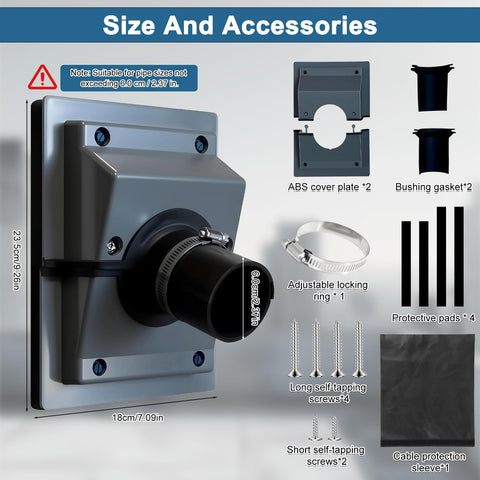 Cargly line-set cover two-piece design enables quick installation.