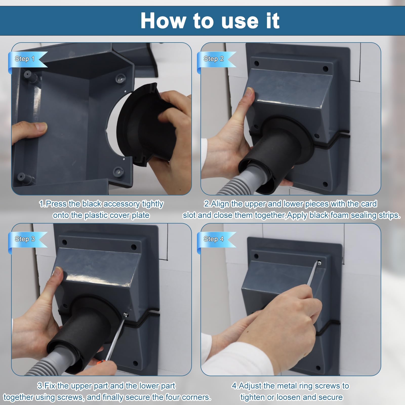 Cargly snap-fit assembly demonstrates secure, easy fitting around pipes.