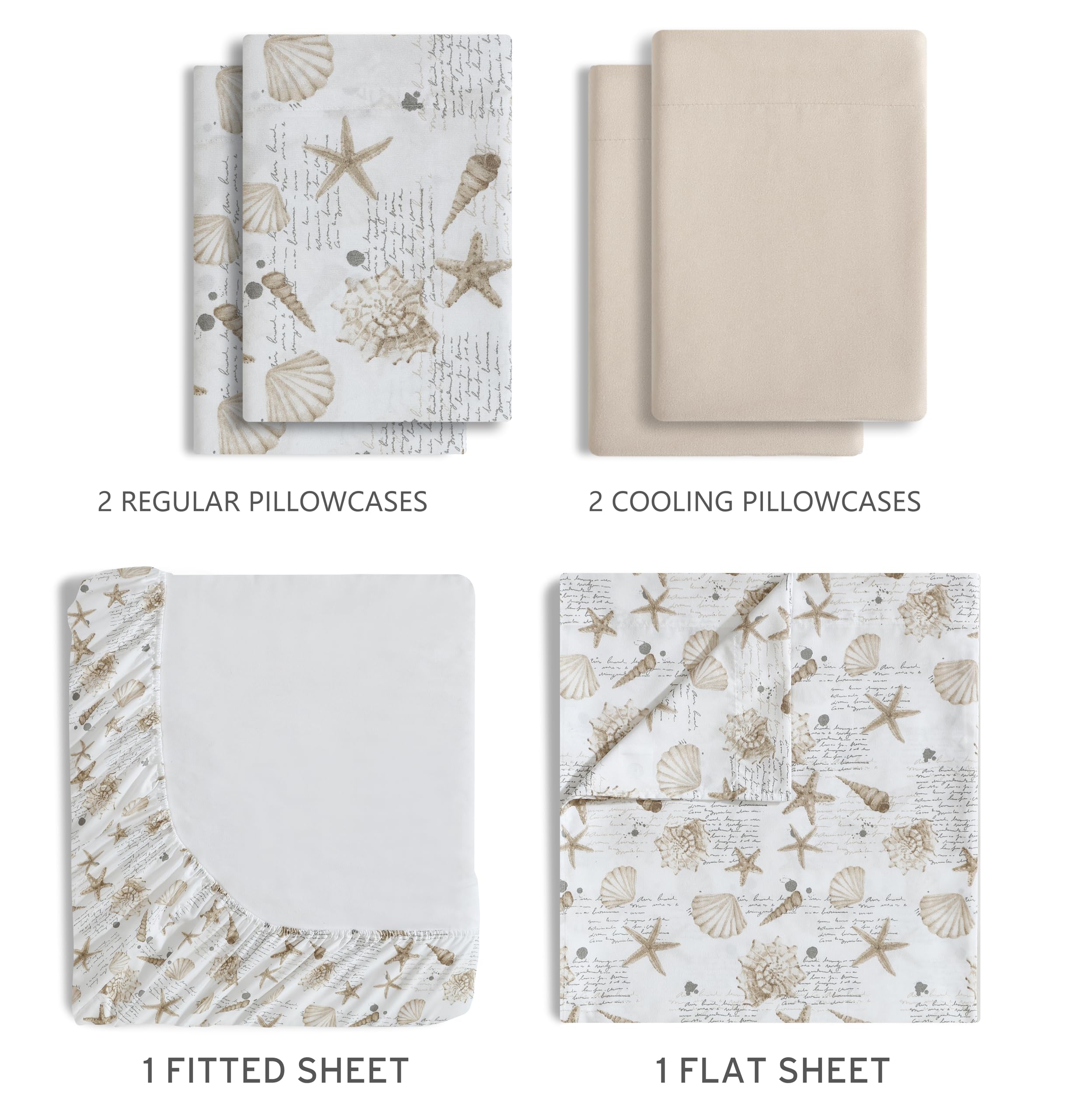 Caribbean Joe cooling pillowcase pair includes refreshing solid color covers for temperature-regulated sleep.