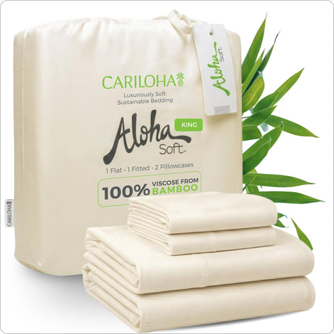 Cariloha Aloha Soft bamboo flat sheet showcasing buttery softness for nightly comfort