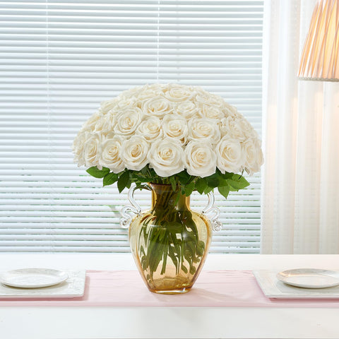 Carlita’s Blooms silk roses with stems for easy bouquet crafting