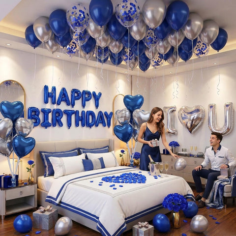 Carnira heart and star balloons enhance the celebration vibe.