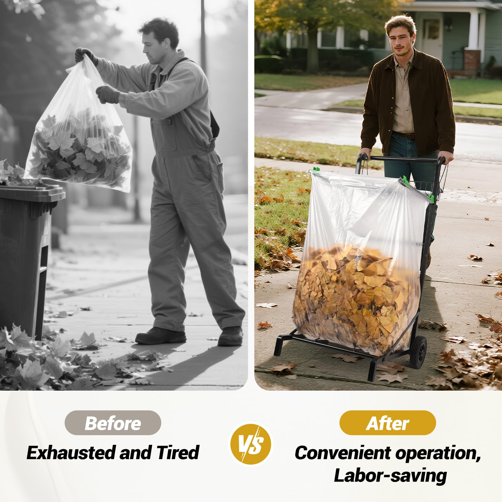Premium CAROD metal tubing delivers stable support during heavy leaf collection