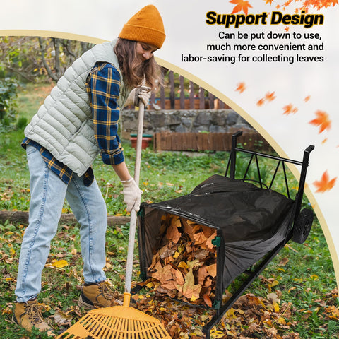 CAROD easy-to-use trash bag holder with a comfortable push handle for mobility.