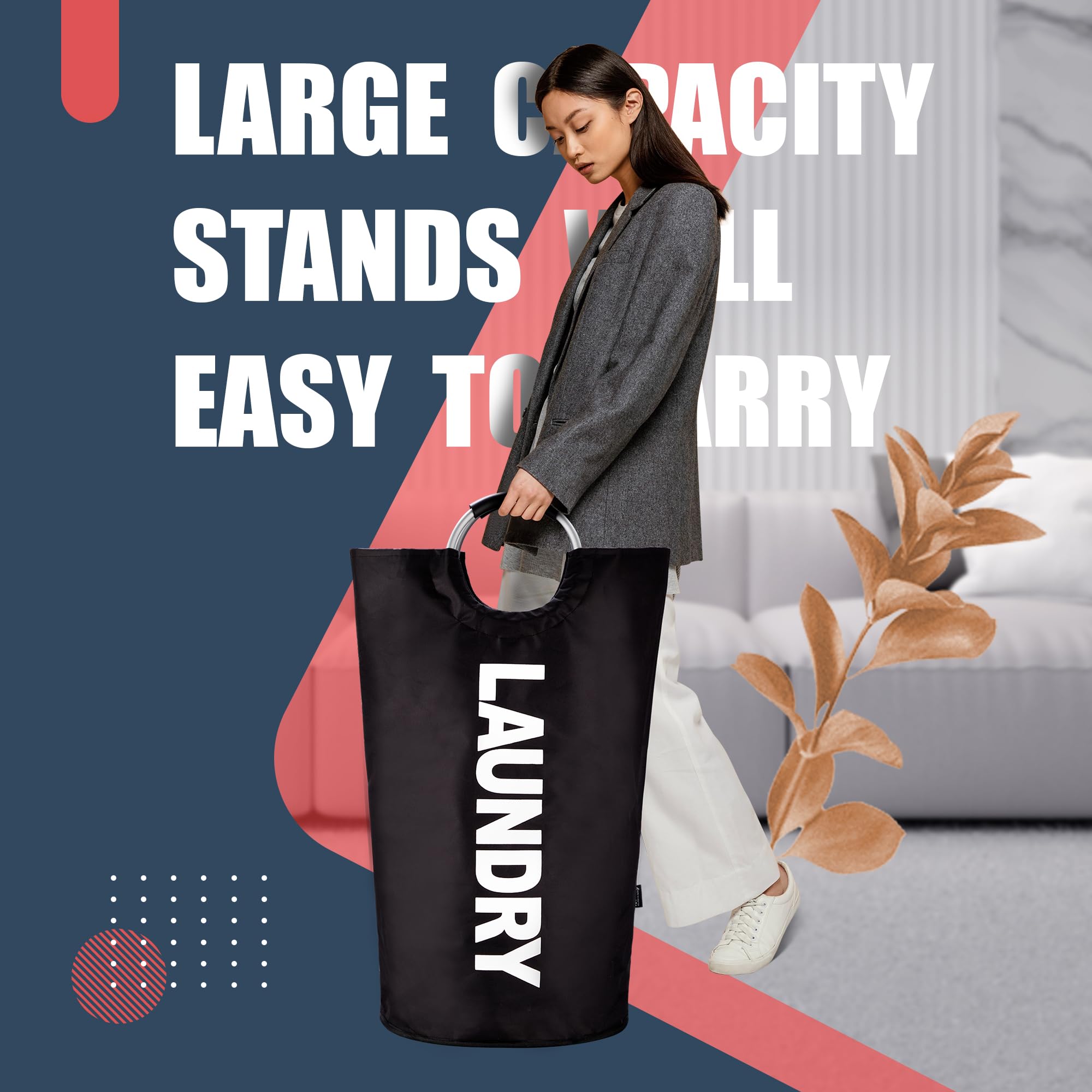 Caroeas 125L basket folded for compact dorm storage