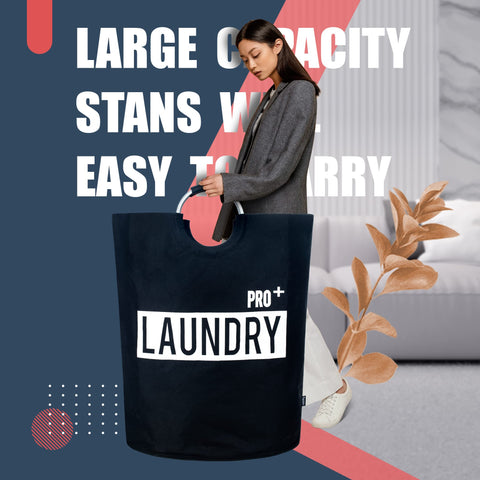 Caroeas Super Large 150L Laundry Basket Pro folded-storage design saves space when not in use.