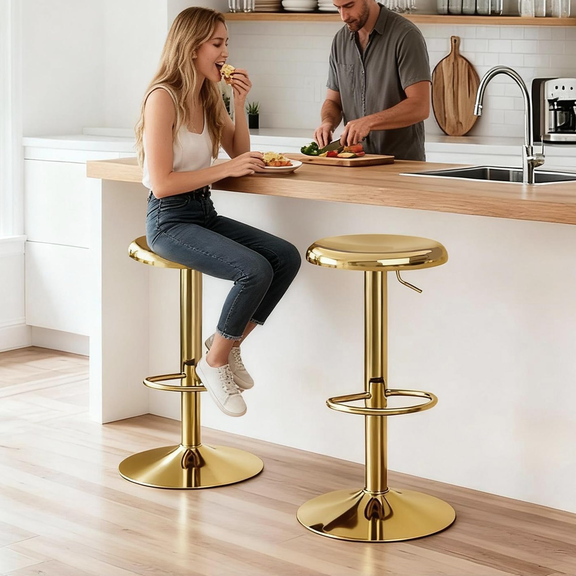 CAROLMADE bar stools 360° swivel for easy socializing at the bar