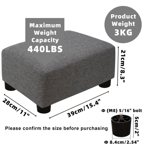 CAROLMADE ottoman doubles as a pet step stool for small pets