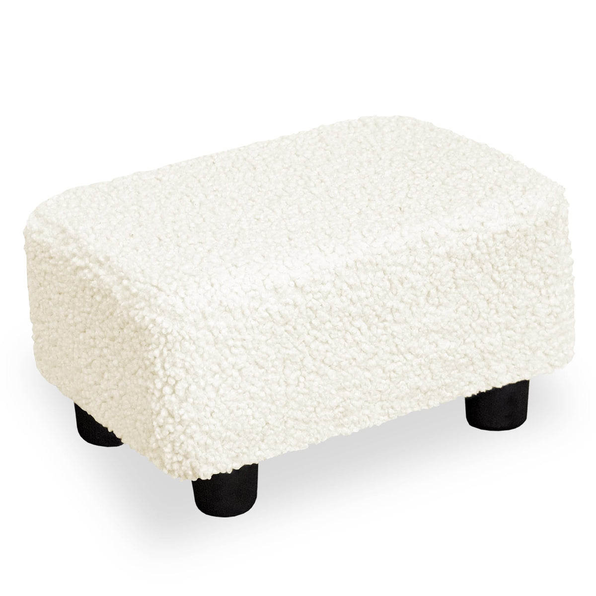 CAROLMADE small foot stool under desk in ivory supports tired feet
