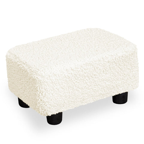 CAROLMADE small foot stool under desk in ivory supports tired feet