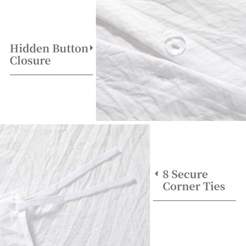 CAROMIO Inside corner ties keep the duvet in place.