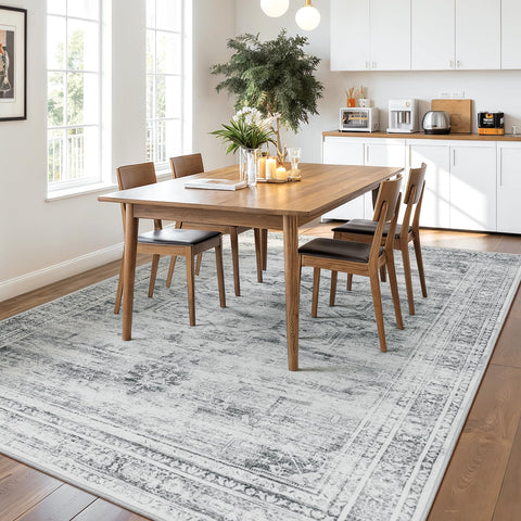 Carpelux easy-cleaning rug cleans with quick vacuuming or machine wash.
