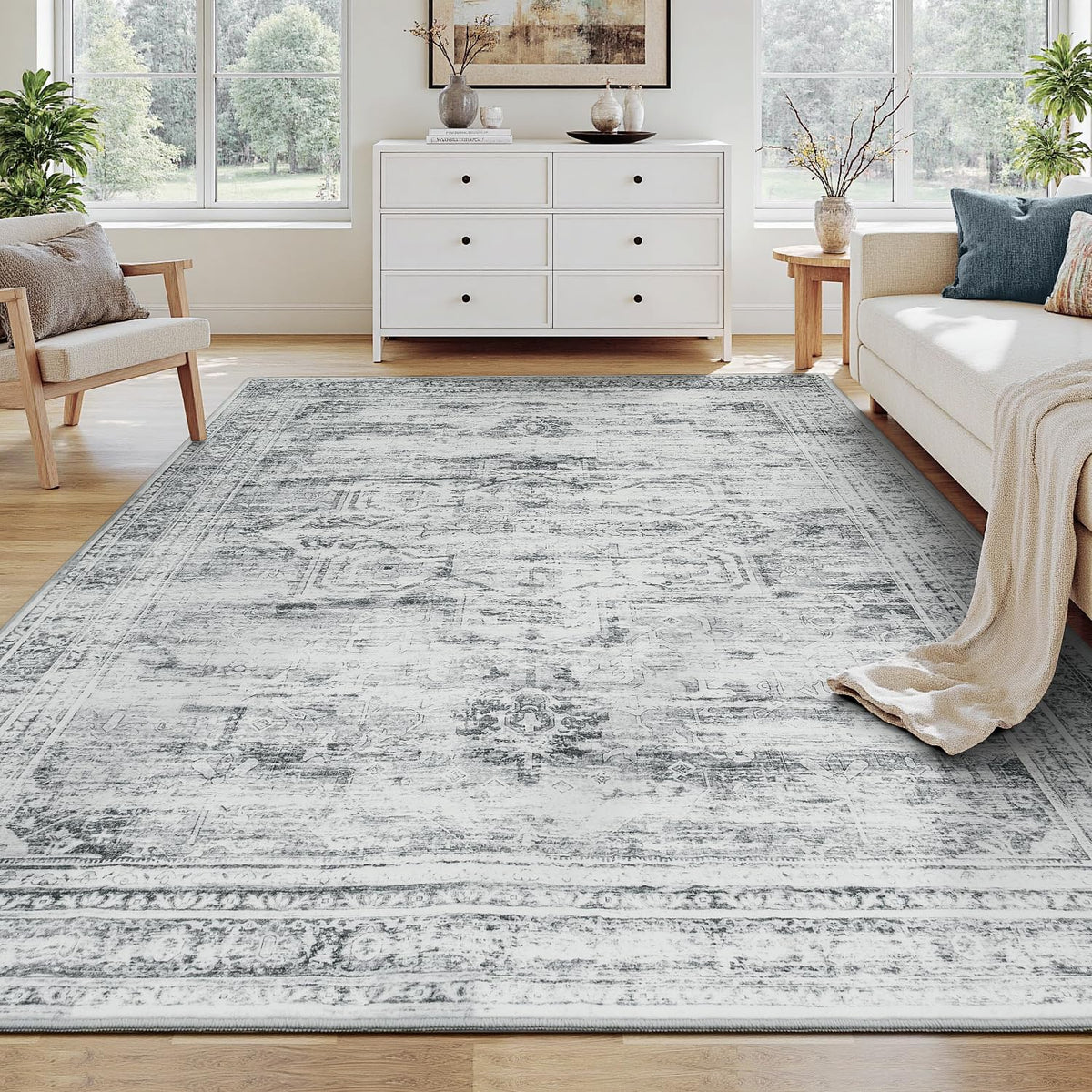 Carpelux 5x7 rug with velvety-soft texture for cozy foot comfort.