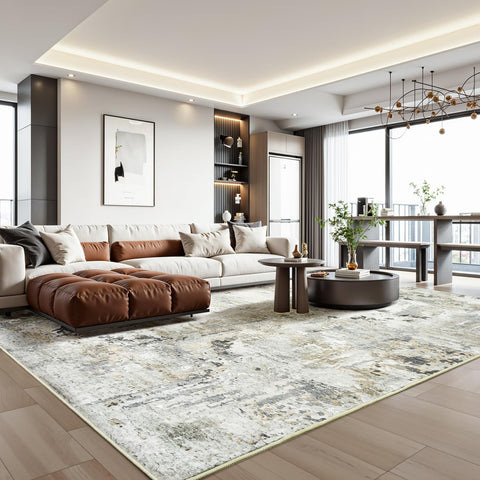 Carpelux rug speckled design hides everyday stains gracefully