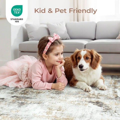 Carpelux machine-washable rug simplifies deep cleaning when needed