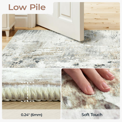 Carpelux soft low-pile texture provides plush comfort underfoot