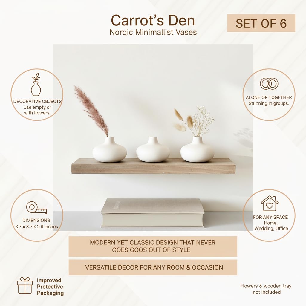 Carrot's Den donut bud vase set shown together, ideal for chic grouped displays.