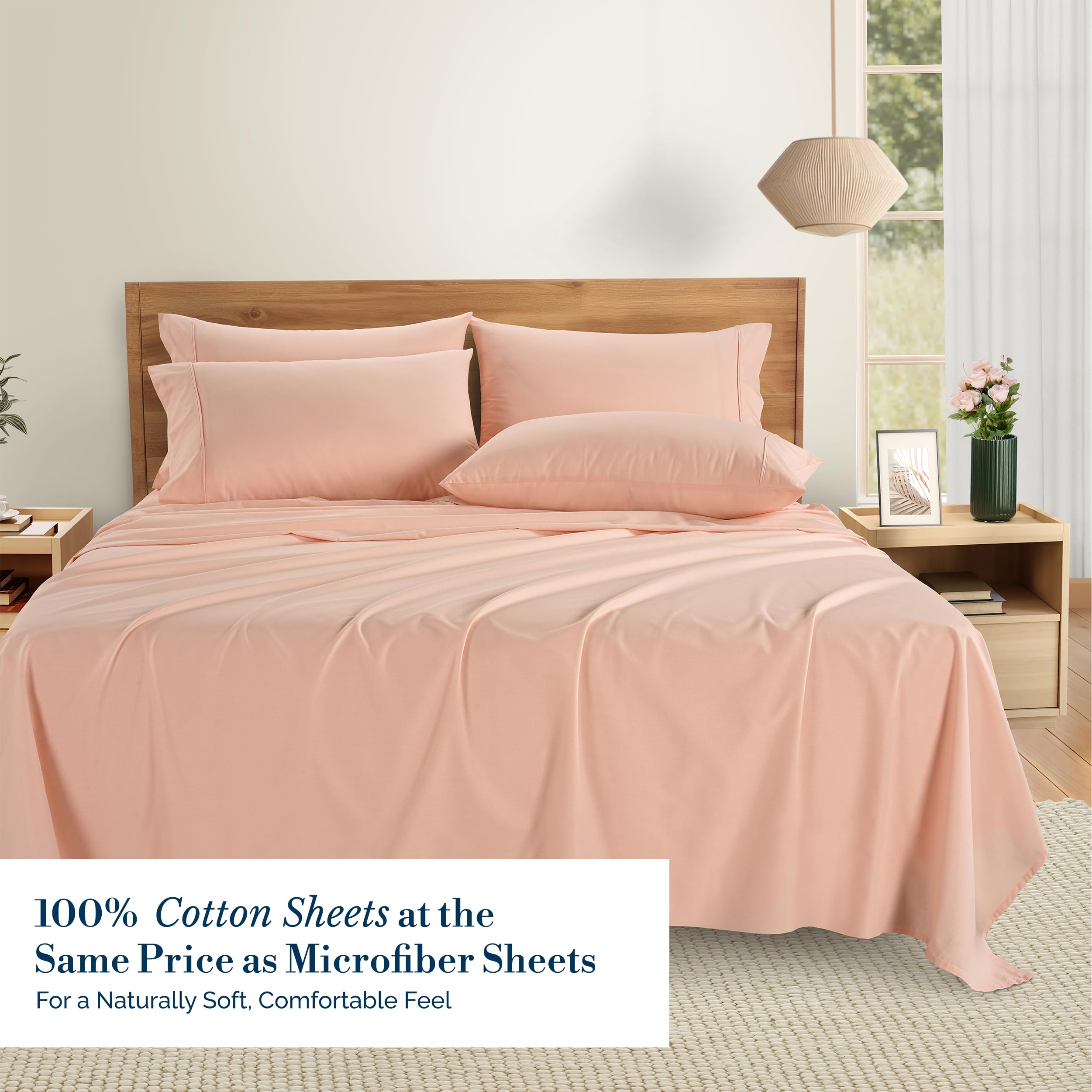 Casa Platino six piece sheets set with deep pocket fitted sheet for secure fit