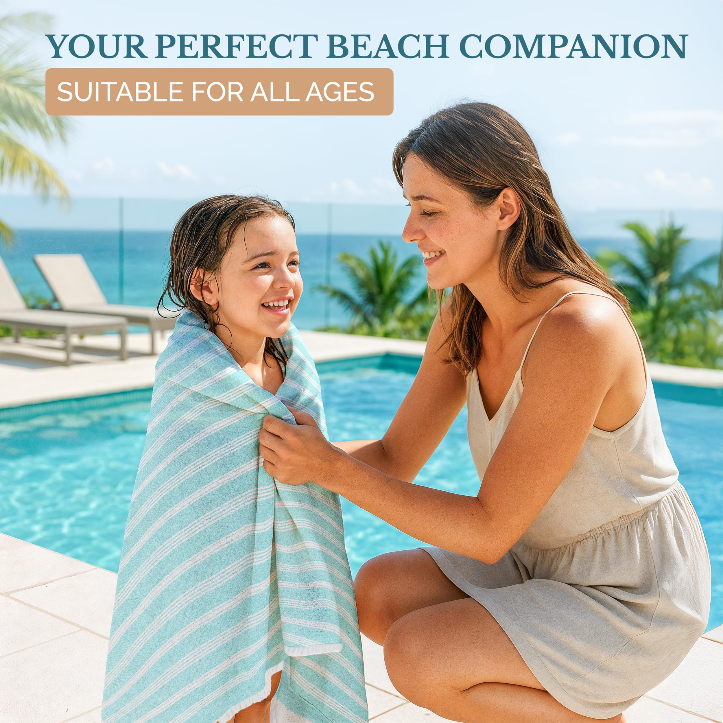 Casa Platino poolside towel, soft and durable for daily use.