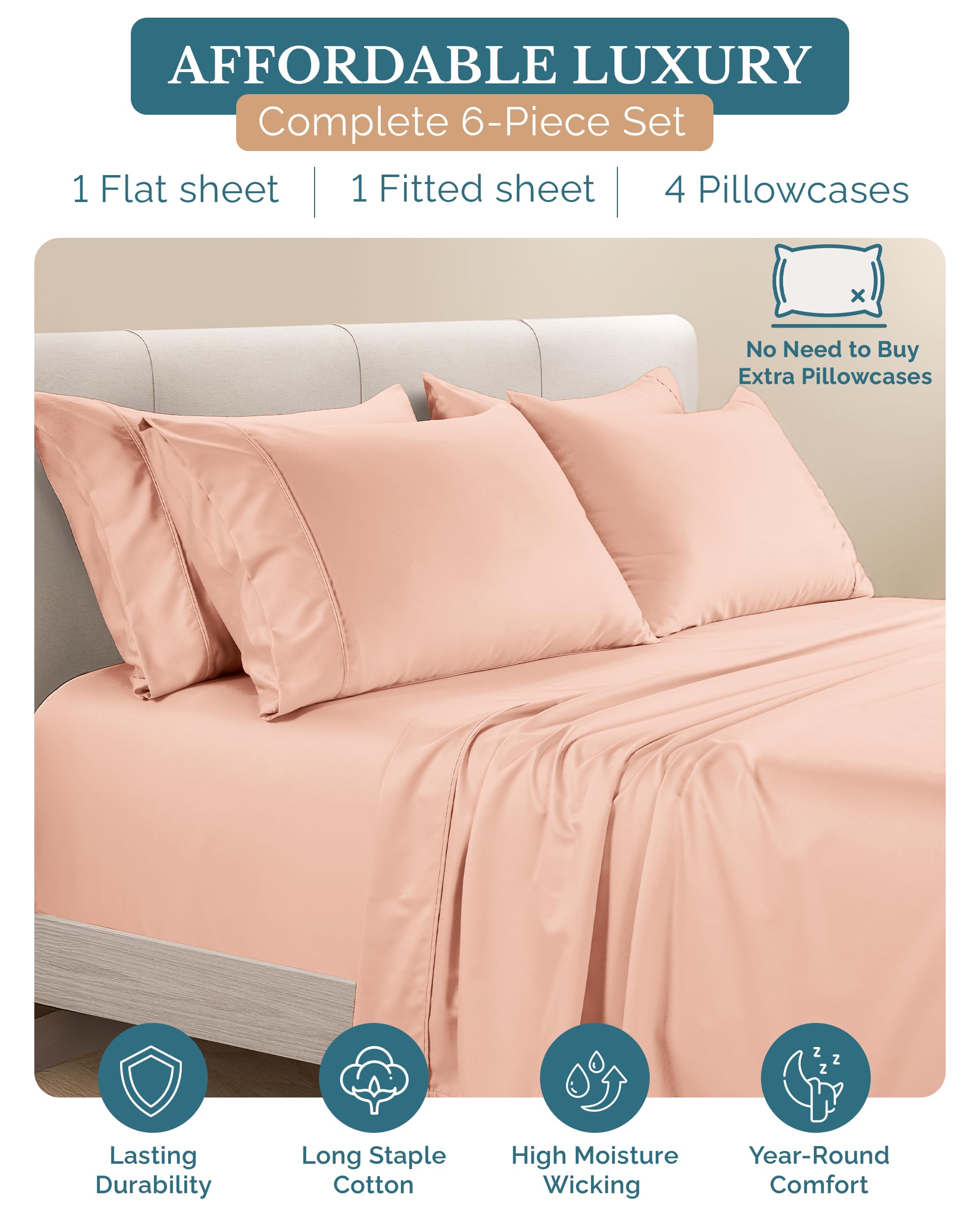 Casa Platino veiled-rose pillowcase-1 with smooth sateen finish for gentle skin