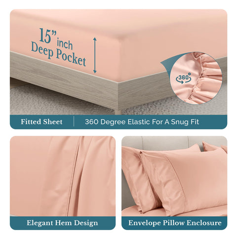 Casa Platino veiled-rose pillowcase-2 breathable cotton for all-night comfort