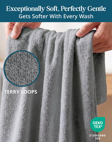Casa Platino hand towels in a 6-pack, ready for guest use in any bathroom.